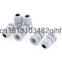 6 Шт. Водонепроницаемый PG9 Пластиковые Кабельные Вводы Крепеж Белый