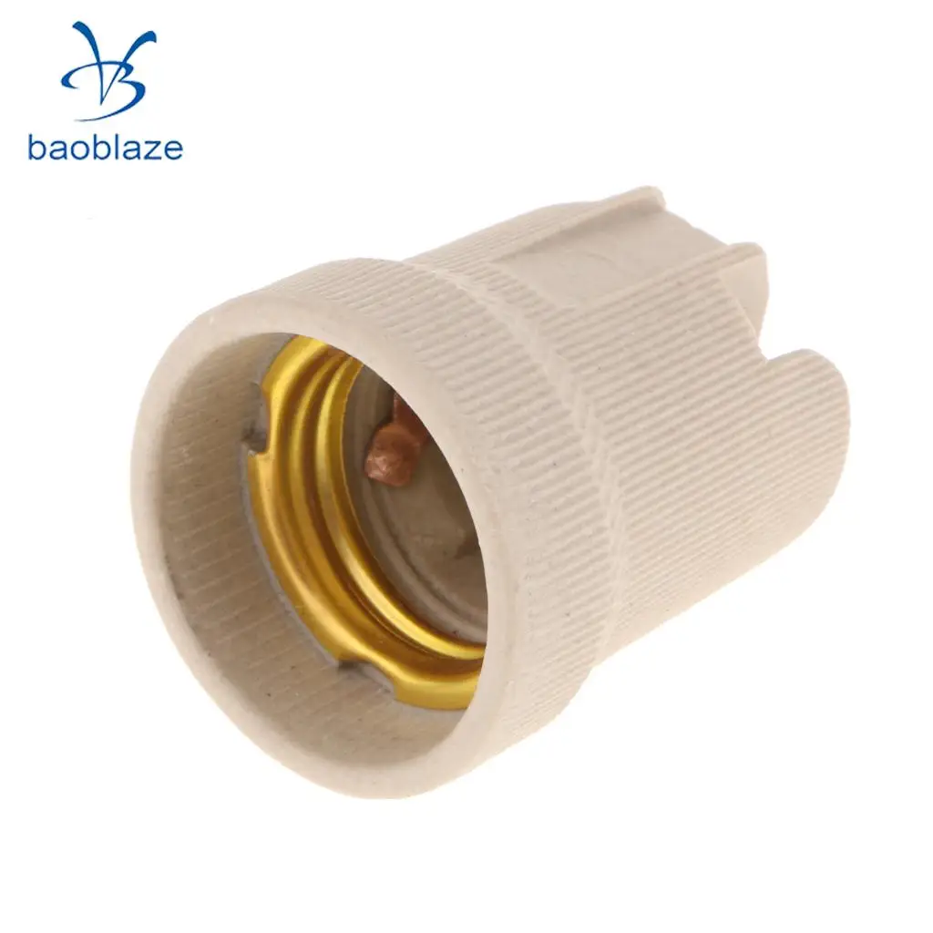 5pcs E27 Screw Base Ceramic Pottery Lamp Holder Lamp Base Light Bulb Socket Lamp Fittings Adapter	