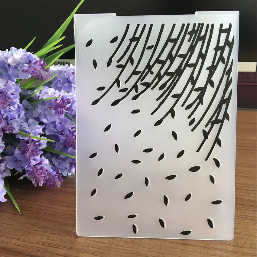  willow osier plastic embossing folder for festival gift box greeting card invitation DIY paper card - 32904301625