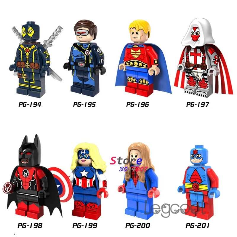 8 pcs Cyclops Longshot Jean Ultimate X-Men Series Minifigures Lego Blocks