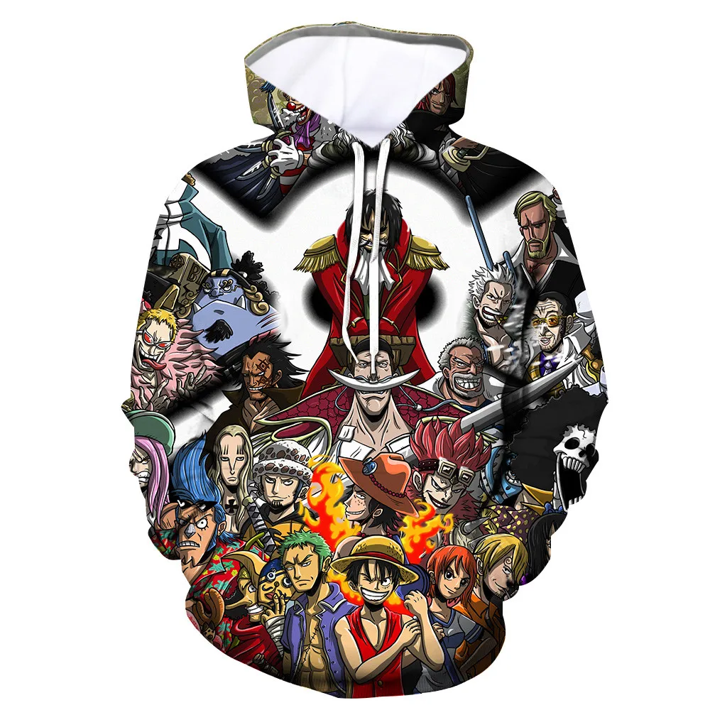 

New Fashion Sweatshirts Men/women Tracksuits Tops Print 3D Hooded Anime One Piece AS Hoodies Thin Autumn Sweatshirts
