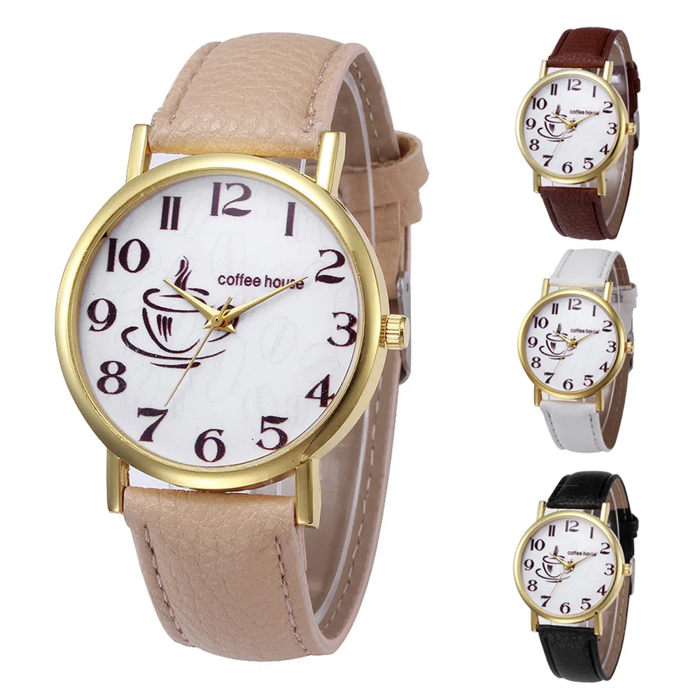 

Retail New Arrival Retro Design Leather Band Analog Alloy Simple Quartz Wrist Watch reloj mujer Horloges Uhren Damen clock xfcs