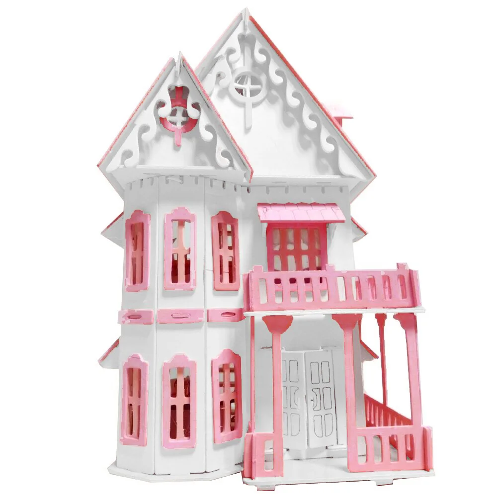 Wooden Dollhouse Fashion Doll House Furniture Girls Toy 