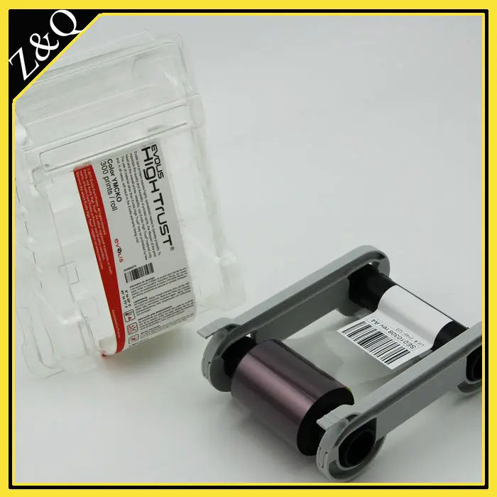 original evolis R5F008S14 ymcko color card printer ribbon for use with the evolis primacy id