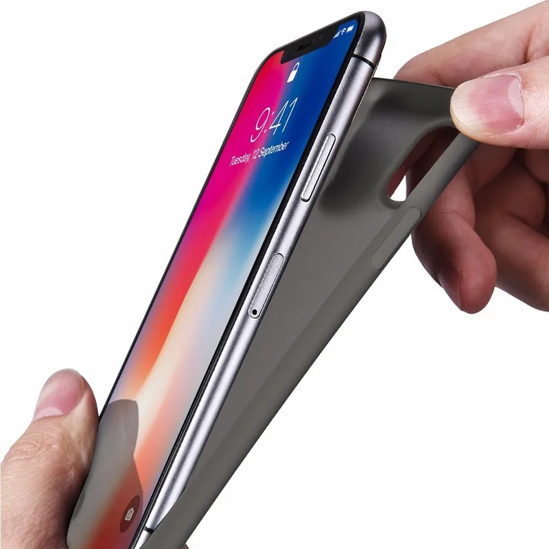 Portefeuille for iPhone X Case PP Ultra Thin Protect Hard Case for iPhone 10 8 Plus 7 6 6S 5 5S se Matte Slim Cover Cases Coque (5)