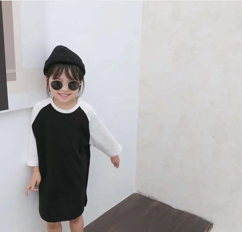 wholesale girls dress fashion autumn cotton girls dresses 1-7 years HW75