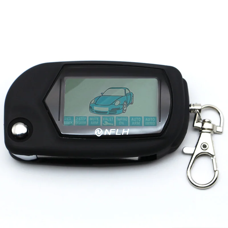 B6 2 WAY LCD รีโมทคอนโทรล Key FOB CHAIN Auto Car ALARM Keychain สำหรับเครื่องยนต์ Starline B6