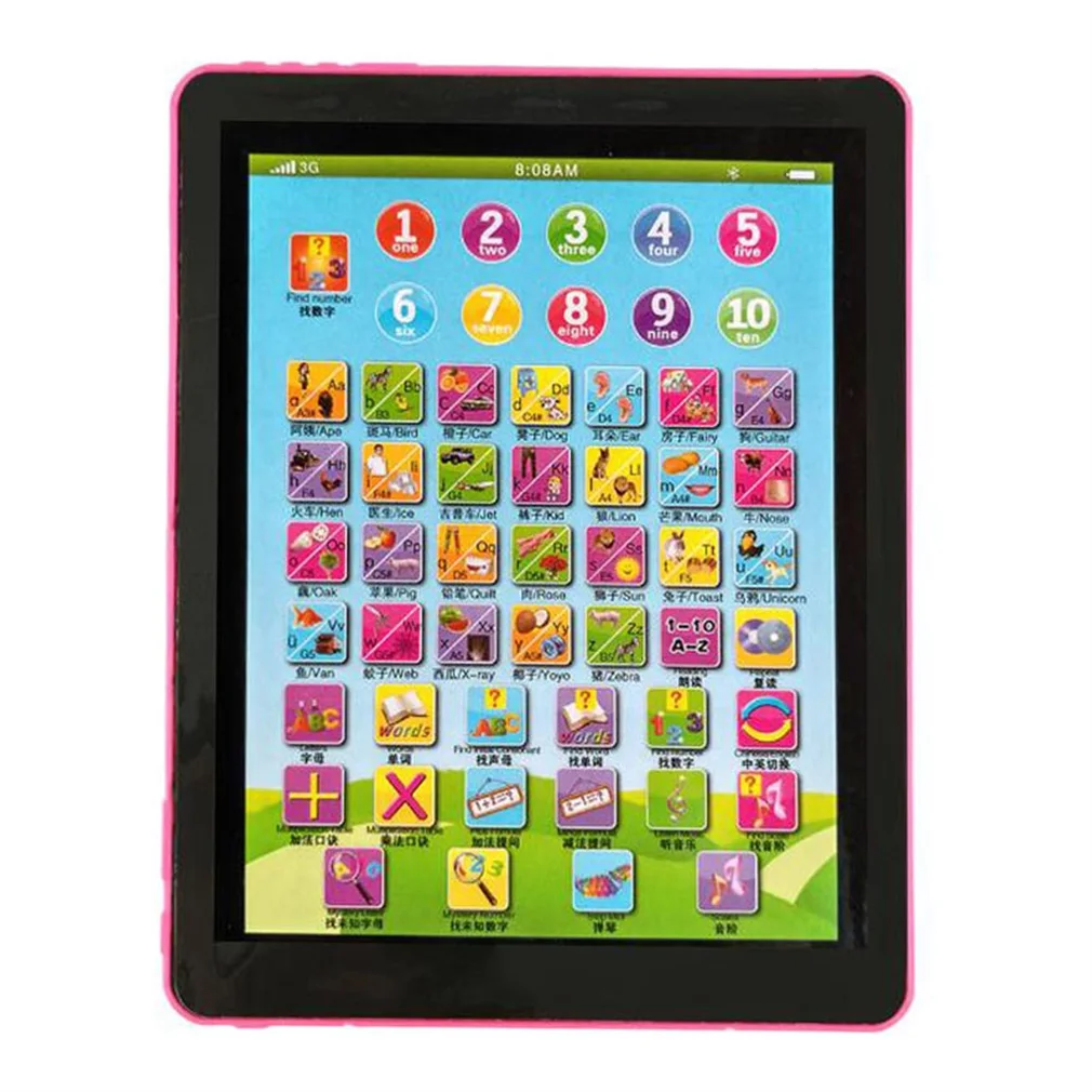 2 вида цветов Прочный Дети Изучение английского Tablet Портативный дети компьютер 8 различных режимах обучения ребенка развивающие игрушки