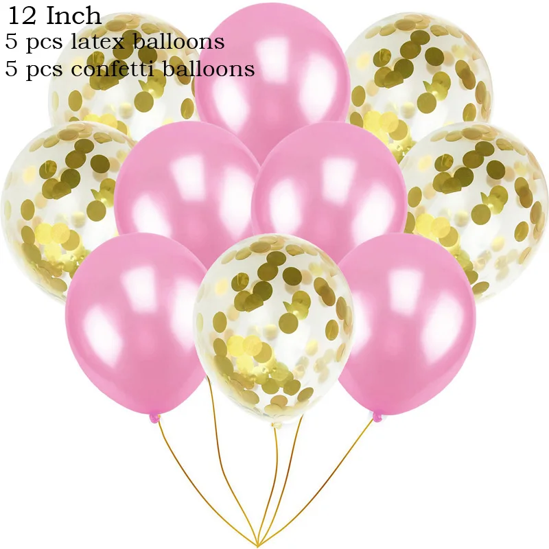 10 шт смешанные конфетти шарики для свадебного украшения латексные шары розовый синий детский душ с днем рождения воздушный шар аксессуар - Цвет: 3