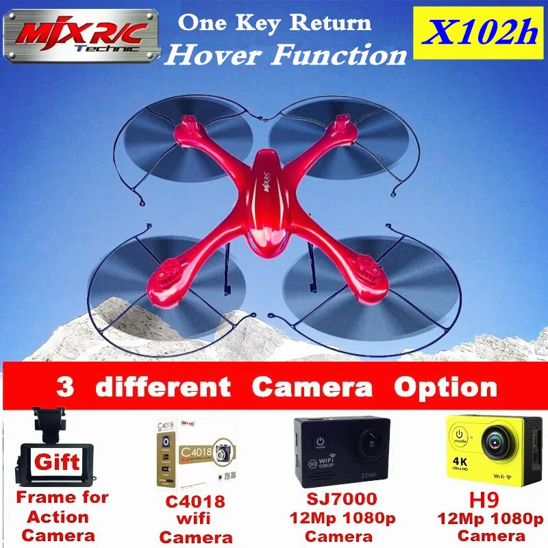 MJX X102h rc Drone fpv wifi Drones quadcopter with Camera HD 1080P 12Mp Professional Quadcopter rc helicopter Hold One Key home