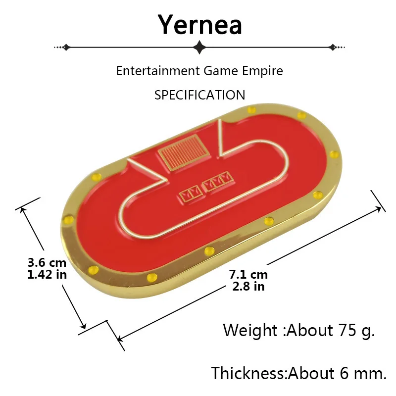 Yernea New Texas дилер в покере чипы 1 шт. прессовый металлический двухсторонний чип Ellipse