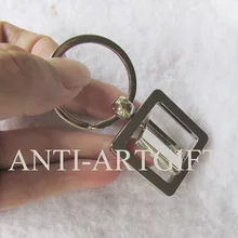 Квадратное вращающееся кольцо для ключей может быть распечатан ваш логотип достаточно