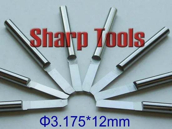 3.175x12MM One Flute Straight Mill Tungsten Carbide Cutter CNC Tools Wood Router Bits, Micro End Mill Cutter Tools for Machining