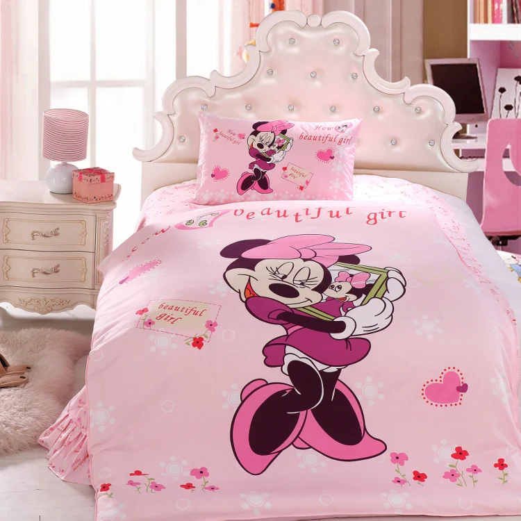 Minnie Mouse Quilt Comforter Bedding Set Single Twin Size Duvet