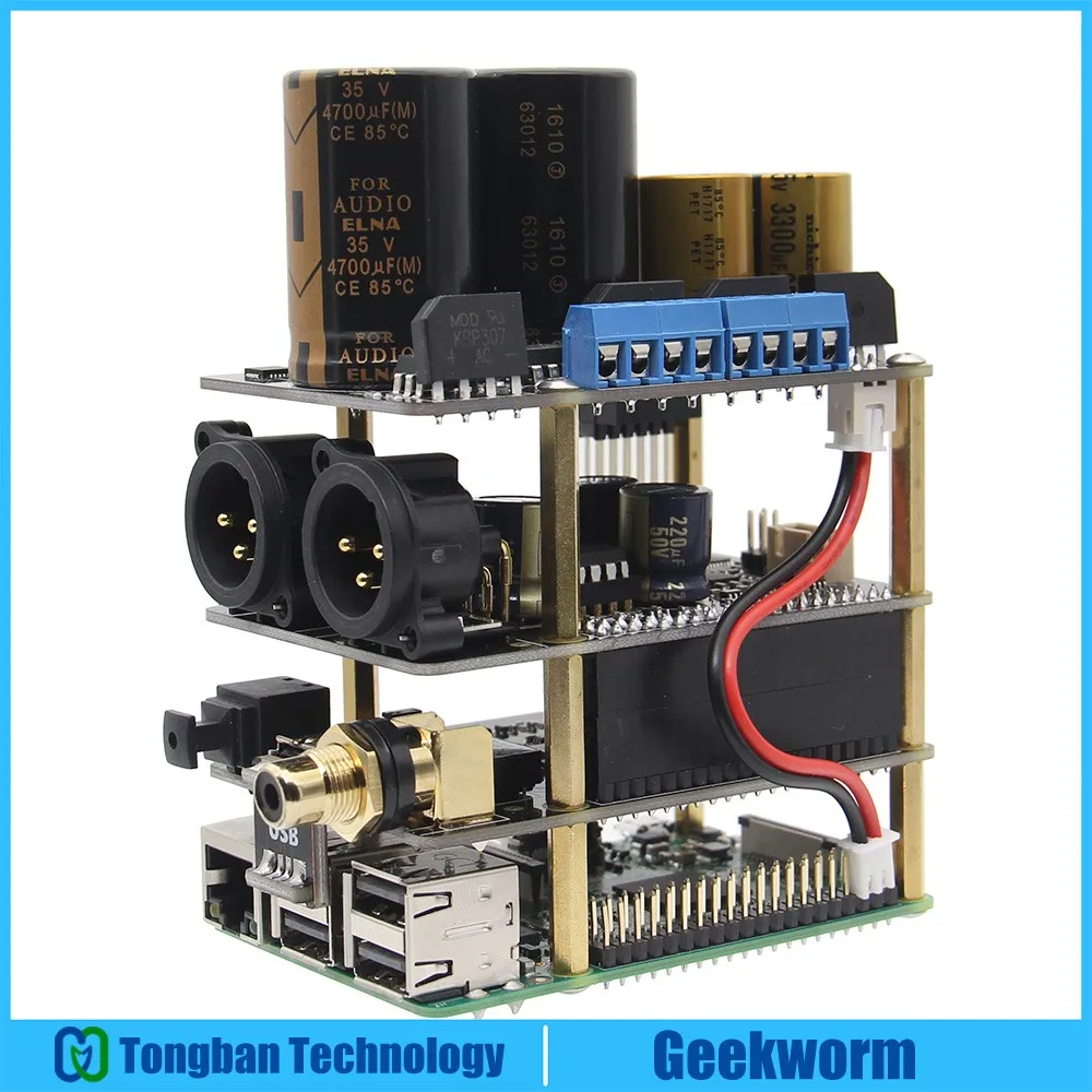 

Raspberry Pi X20-XLR Hifi Audio Kit (X20-XLR ES9028Q2M Board + X10-I2S Board + X10-PWR Power Supply Board)