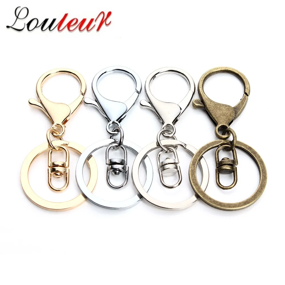 

LOULEUR 5pcs/lot Antique Bronze KC Gold Color Lobster Clasps Hooks Key Chains Key Rings Vintage DIY Jewelry Material Findings