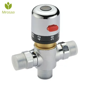 

Standard Brass Pipe Thermostat Faucet Thermostatic Mixing Valve Bathroom Water Mixer Temperature Control Faucet Cartridges