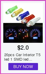 20pcs Car Interior T5 led 1 SMD led Dashboard Wedge 1LED Car Light t5 Bulb Lamp led t5 12v Yellow/Blue/green/red/white led