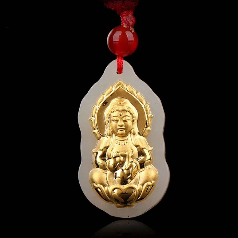 The Buddha Good Luck Jade Necklaces Top Quality for Men Women Pendants Jewelry A Birthday Present a loonie for luck