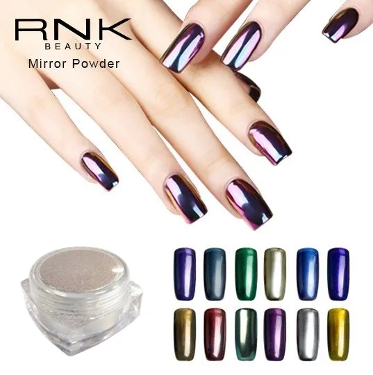 7pcs 2g/pcs chrome camouflage style design mirror powder polish soak