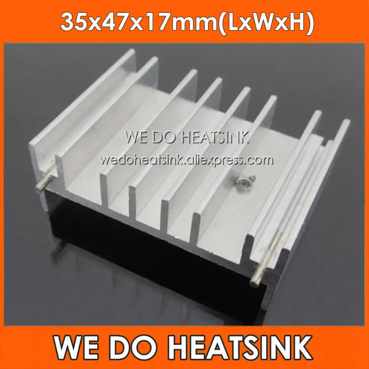 

WE DO HEATSINK 5pcs 35x47x17mm Amplifier Heat Sink Aluminum Extrusion Radiator Heatsink With Needle