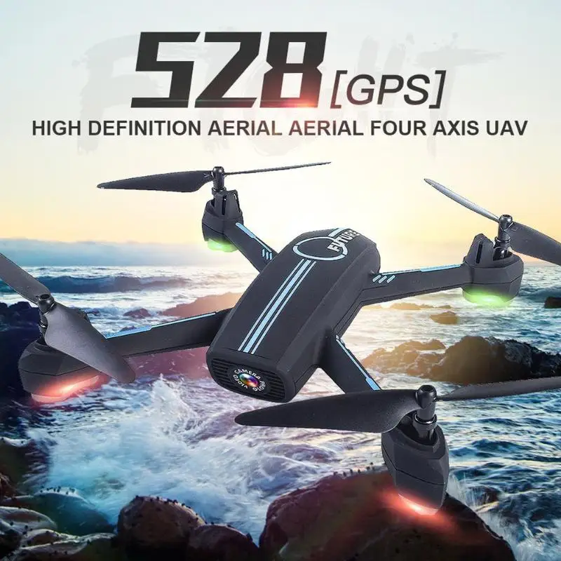

VODOOL 1080x720P WiFi Distance 60m RC Quadcopter GPS Altitude Hold FPV Drone w/ Camera+ LED Light 80m/200m Camera Drones