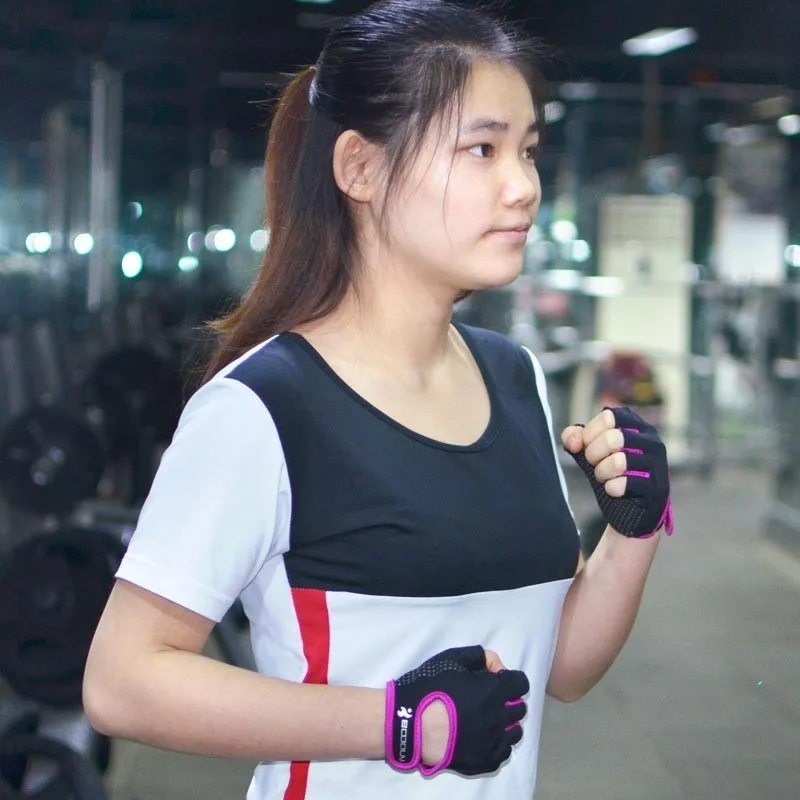 BOODUN Gym Men Women Body Building Half Finger Fitness An-slip Weight Lifting Gloves