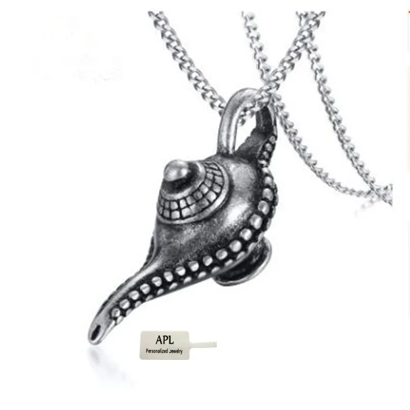 

APL-Nordic retro Necklace personalized wildlight wish Pendant Necklace Jewelry for men and women Titanium steel couples