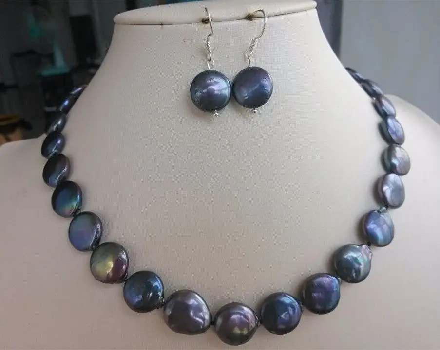 

Hot sale new Style >>>>45cm 11-12mm Schwarz M Nze Perlenkette