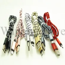 500 шт/Партия 1 м 2 м 3 м плетеный нейлоновый алюминиевый сплав Micro 5pin usb кабель аксессуары связки для samsung для htc