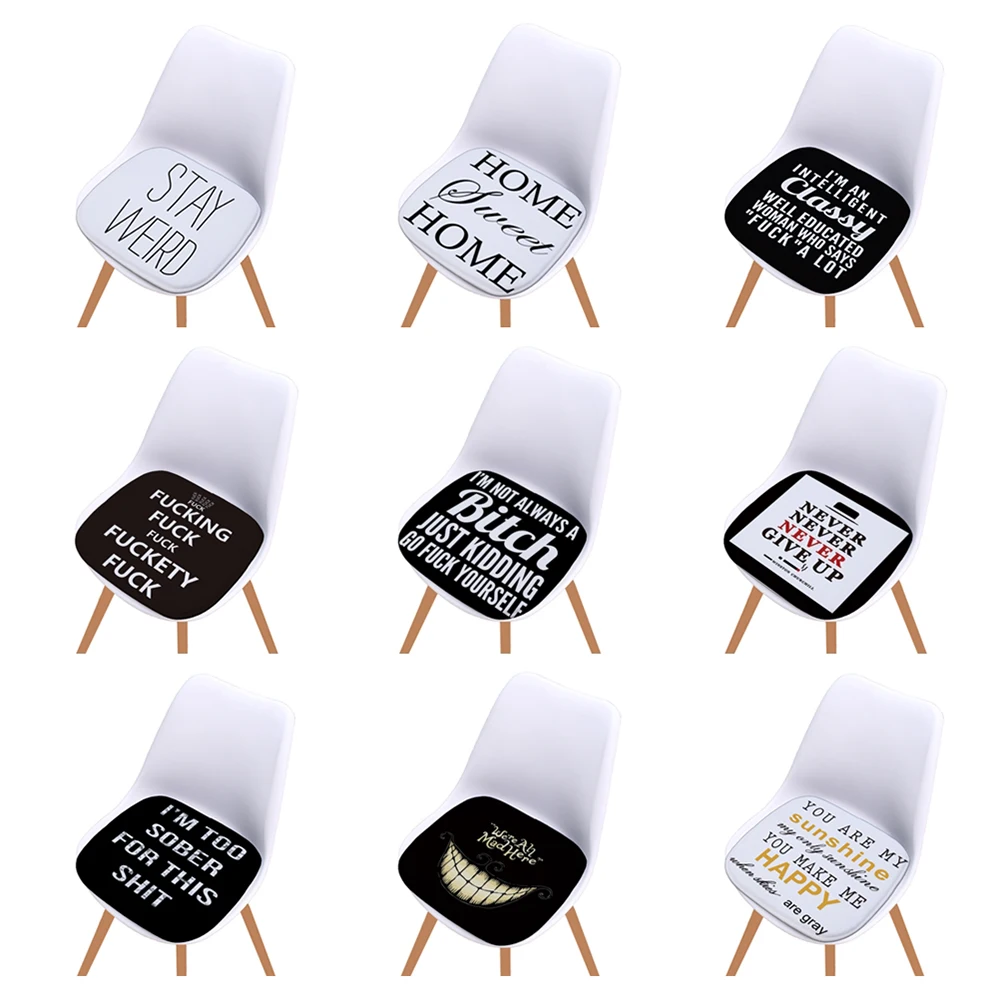 

Super soft flannel seat cushion Letter print chair cushion for home kitchen decoration