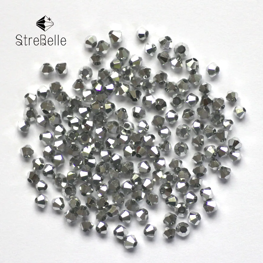 Бусины биконусные из австрийского хрусталя 400 3 мм 5301 шт.|jewelry crystal beads|bead costume jewelrybead
