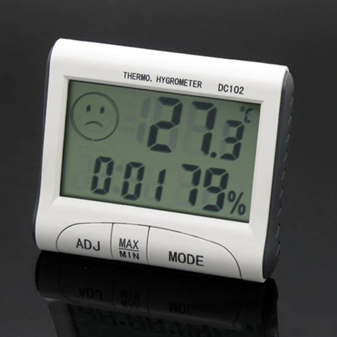 

Indoor Use Temperature Humidity Meter Household Temperature Display Thermometer Hygrometer Clock Weather Station DC102
