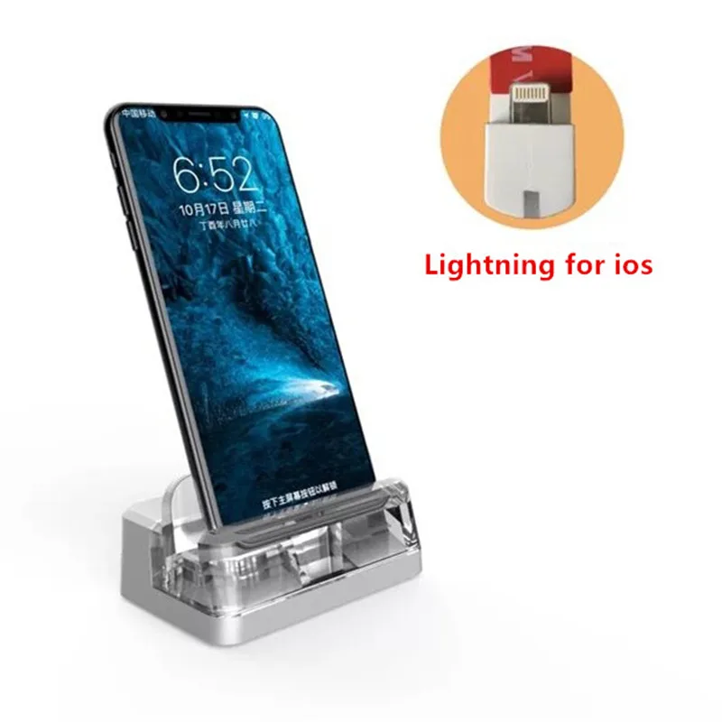 

(30 set/lot )BF1070 vertical desktop display remote control security alarms anti shoplifting power charger stand for iphone