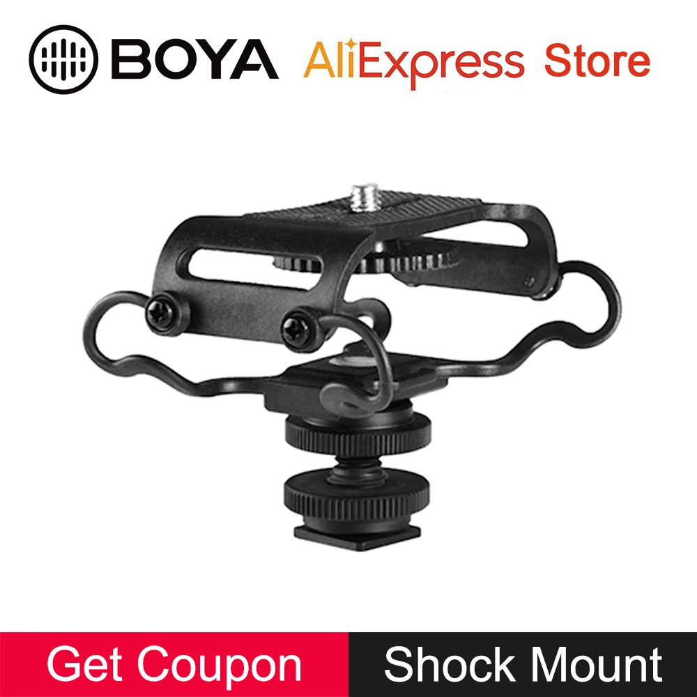 

BOYA BY-C10 Shock Mount for Sony Zoom H6 H5 H4n H1 Portable Recorder Tascam DR-40 DR-05 DR-07 Microphone Shockmount Accessories