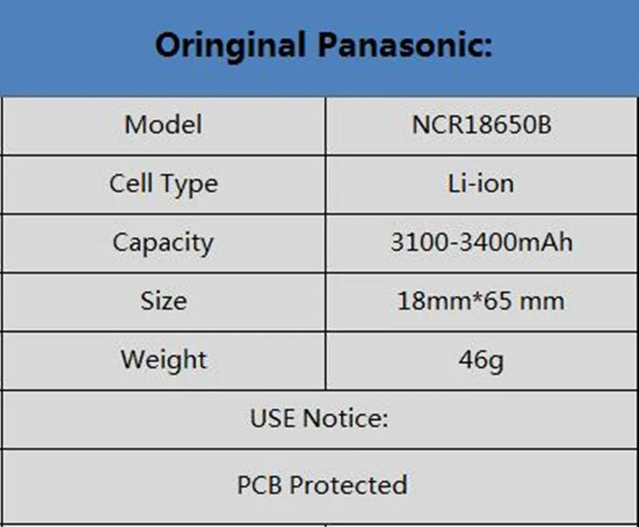 Panasonic, 3,7 v 18650 3400mah литиевая аккумуляторная батарея NCR18650B для фонариков, тормозов компьютеров