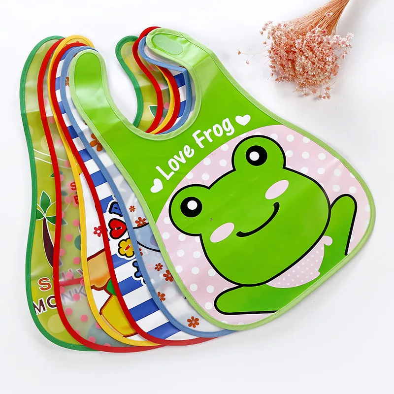 

Cartoon Baby Bibs Eva Waterproof Newborn Bandanas Feeding Baby Burp Cloths Girls Boys Saliva Towel Print Apron EVA Bandana