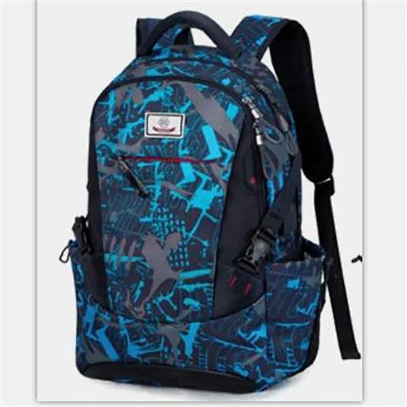 new men's backpack British fashion and leisure college style high quality multi-function large capacity design - Цвет: Small blue grey USB