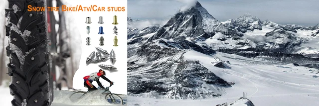 350pcs 6.5mm/0.26 Winter Studded Mountain Bike Spikes For Fat Bike Mount  Tyre Snow Studs Aluminum Tire Studs Sharp Carbide Tips - Wheel Lugs -  AliExpress
