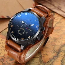 Модные мужские часы с датой из нержавеющей стали, кожаные Роскошные Аналоговые Кварцевые Спортивные наручные часы gai