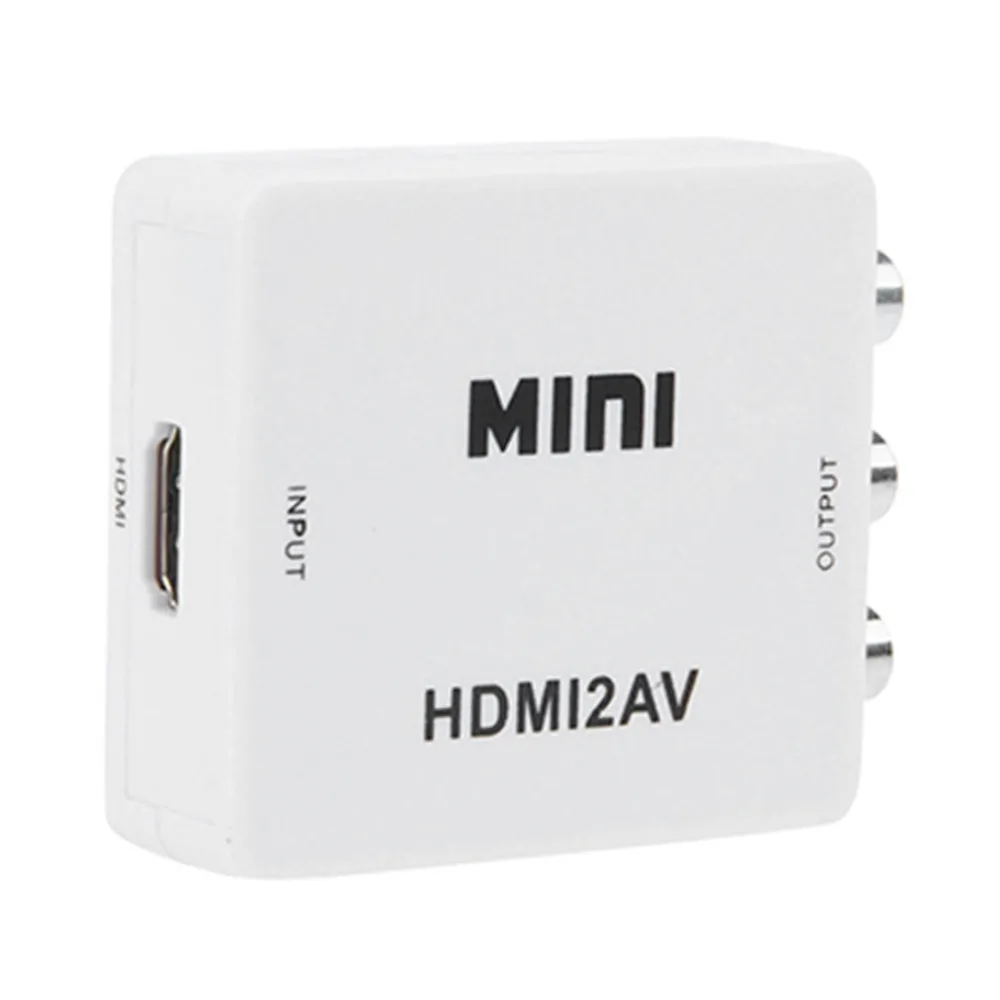 

2018 Newestest Quality Mini HDMI to Mini Composite CVBS RCA AV Video Converter Adapter Box Connectors Old TV 1080p HRCA