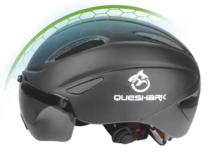 QUESHARK велосипедный шлем с Aero Goggles EPS велосипедные шлемы горная дорога велосипедные шлемы с ветрозащитными большими солнцезащитными очками