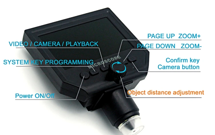 1-600X 3.6MP цифровой электронный микроскоп портативный 4," HD пайка VGA лупа видео микроскоп для ремонта материнской платы Pcb