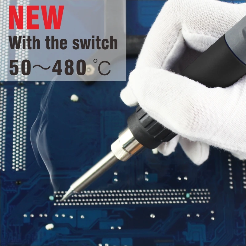 Electric Soldering iron 60W CXG LCD Adjustable Temperature EU plug Welding Solder Station Heat Pencil 2pcs Tips (18)