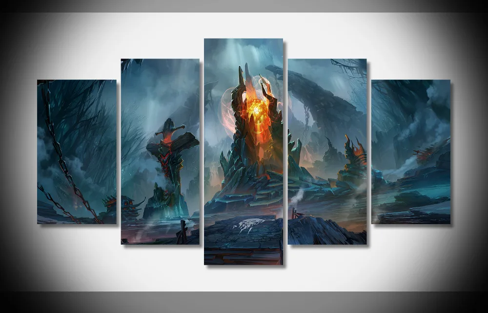 печать на холсте с подрамником. холст в рулоне. модульная картина "dota 2". картина на холсте. холст 2 на 2.