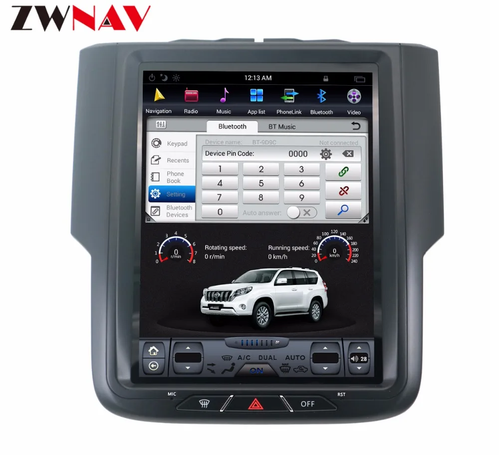Top Tesla style 10.4 BIG Screen Android 7.1 Car gps navigation For Dodge RAM 1500 2014 2015 2016 2017 2018 car radio stereo no dvd 1