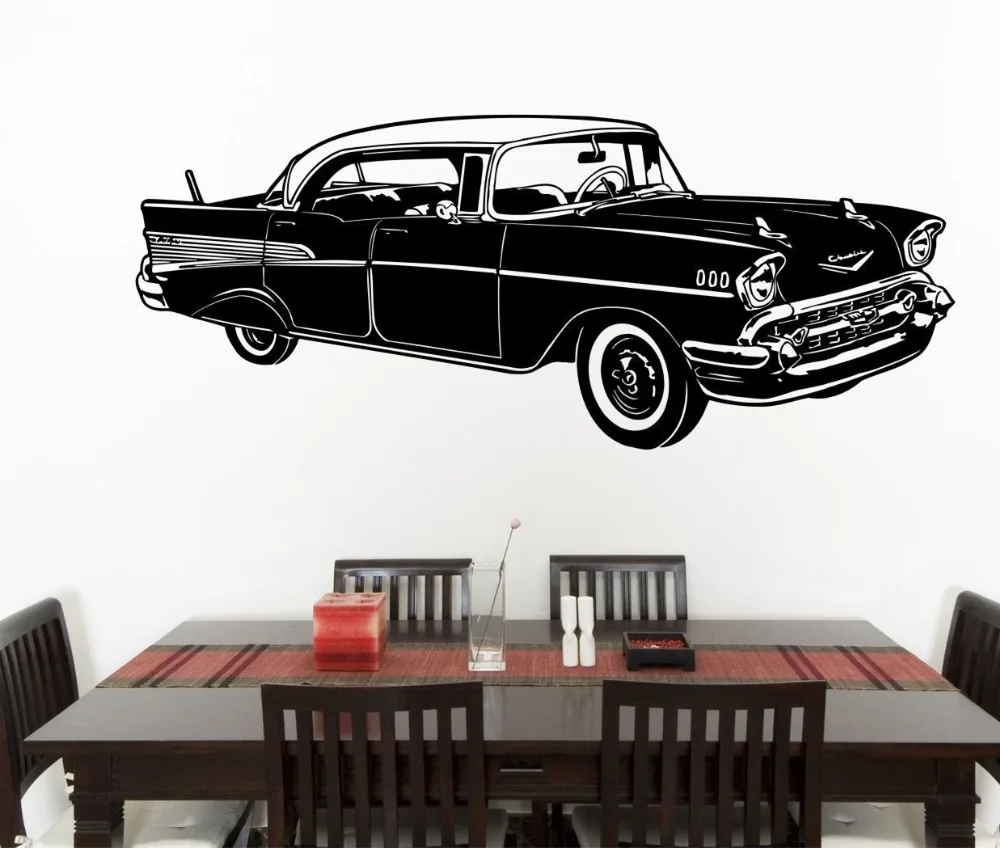 Buy Removable 58x142cm1957 Chevrolet Sedan Classic Car Vinyl Wall Sticker Home
