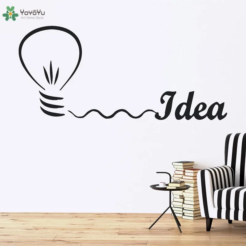 YOYOYU Wall Decal Creative Design Light Pattern Wall Sticker Knowledge