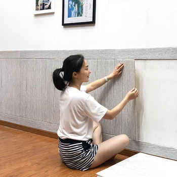 

3D PE Foam Wood grain Panel Wall Stickers For Kids Rooms Home Decor Removable Kids Safty Art Mural Self-adhesive DIY Wallpaper