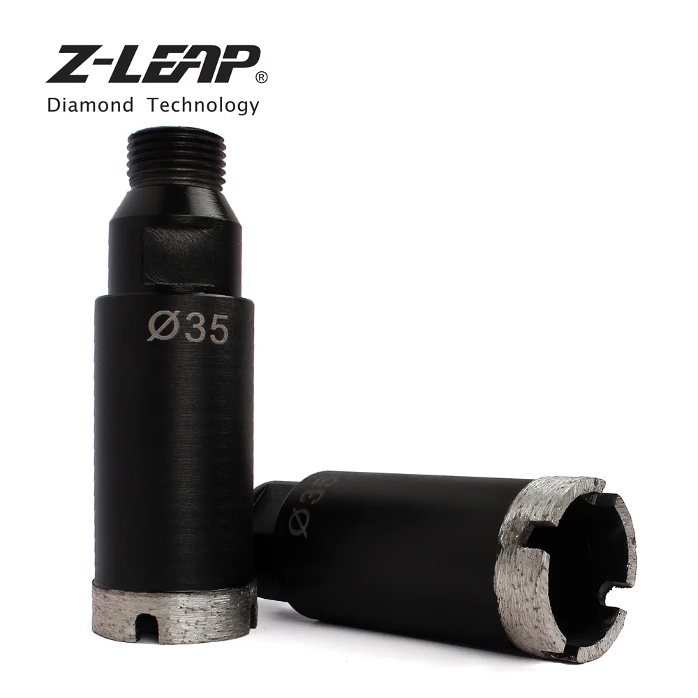 

Z-LEAP Diamond Core Drill Bit Wet Hole Saw 35mm 1-3/8" Diameter Diamond Drill Arbor M14 & 1/2 Gas Thread For Stone Granite